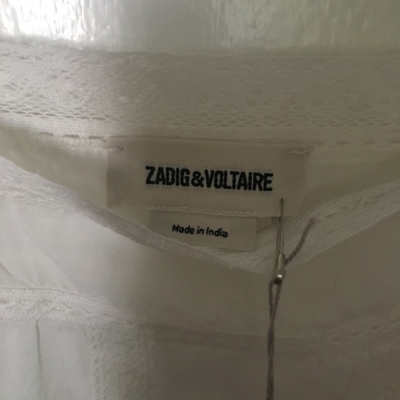 Zadig & Voltaire Teacup Tank w/ Lace Trim - Picture 8 of 8